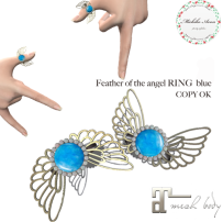 +M's Avon+Feather of the angel RING Blue
