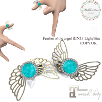 +M's Avon+Feather of the angel RING Light blue