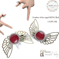 +M's Avon+Feather of the angel RING RED